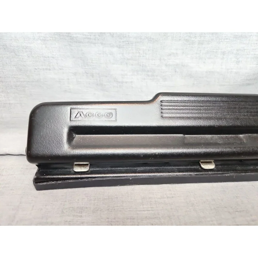 Acco Standard Black 3 Hole Paper Punch Office Accessory